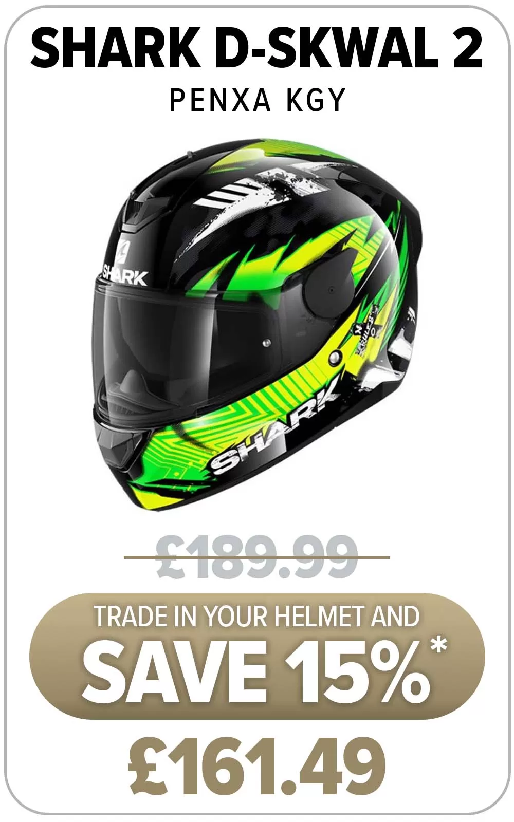 Enjoy up to 25% off a new helmet when you trade in your old one! T&Cs apply. Only at Laguna Motorcycles.