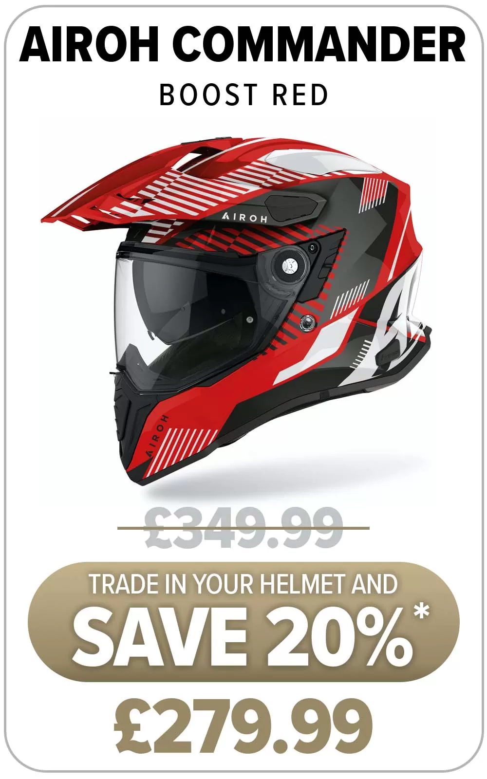 Enjoy up to 25% off a new helmet when you trade in your old one! T&Cs apply. Only at Laguna Motorcycles.