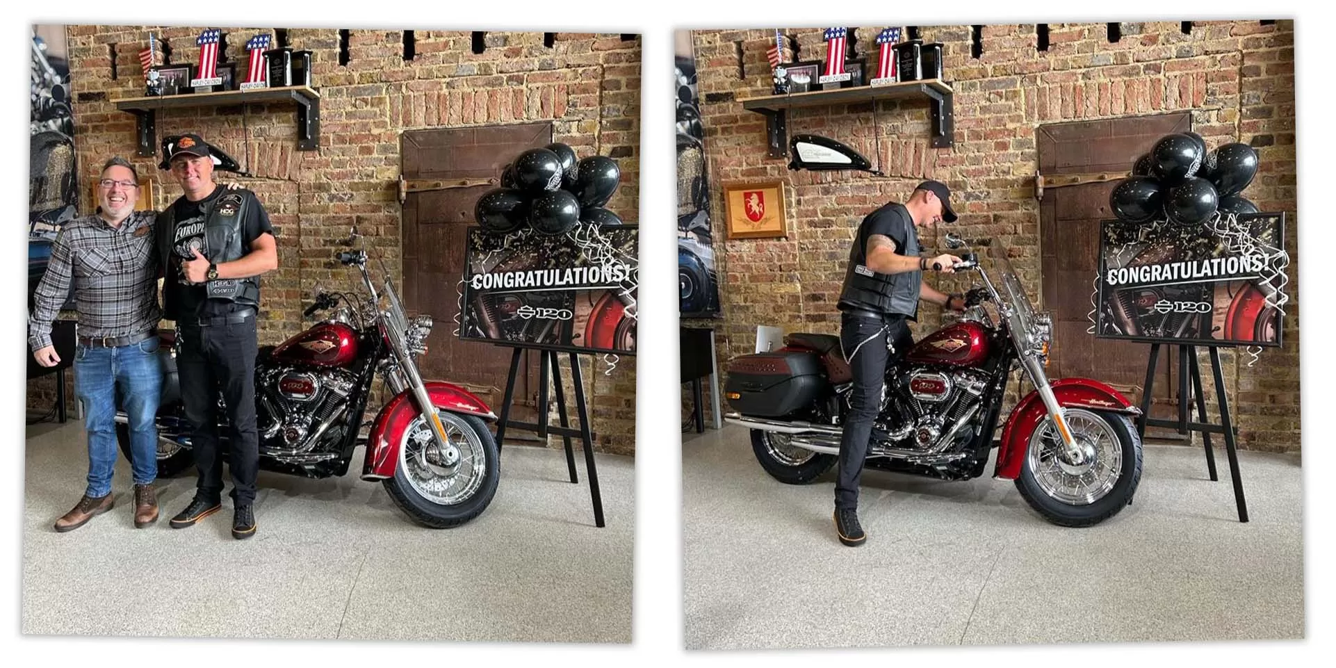 Maidstone Harley-Davidson's Invicta HOG Chapter member, Ged, won a brand new 120th Anniversary Edition Heritage at the 120 Year Celebrations in Budapest!