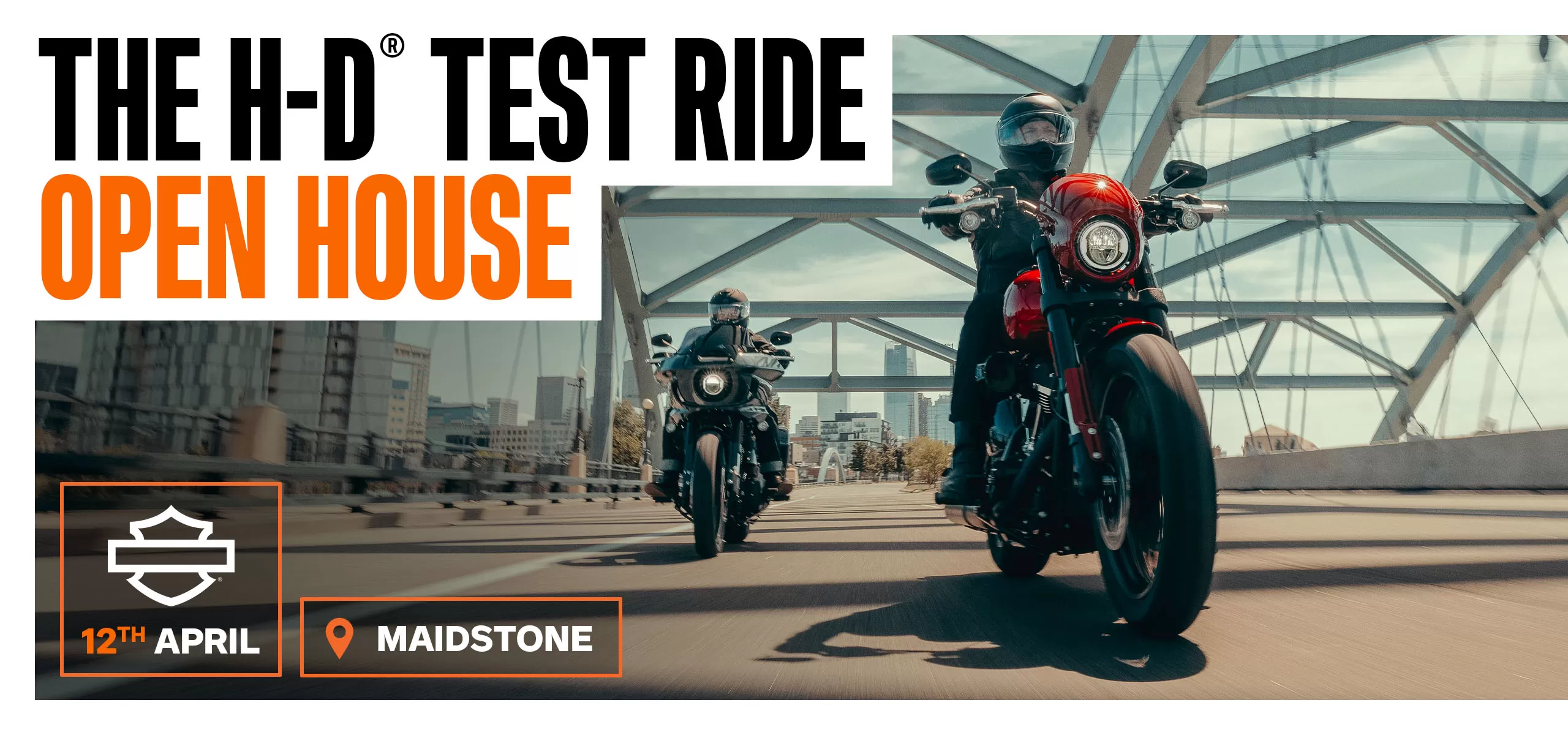 Test ride the latest 2025 Harley-Davidson motorcycles on Saturday 12th April at Maidstone Harley-Davidson's Test Ride Open House Event