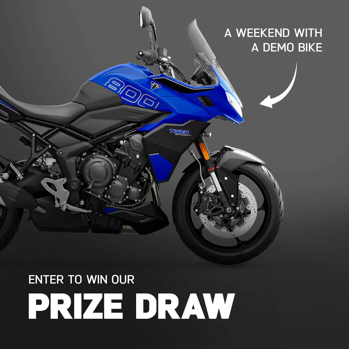 Come and celebrate Laguna Triumph Maidstone's 2nd Birthday on Saturday 19th April and enter our prize draw to be in with the chance of winning a weekend with a demo bike
