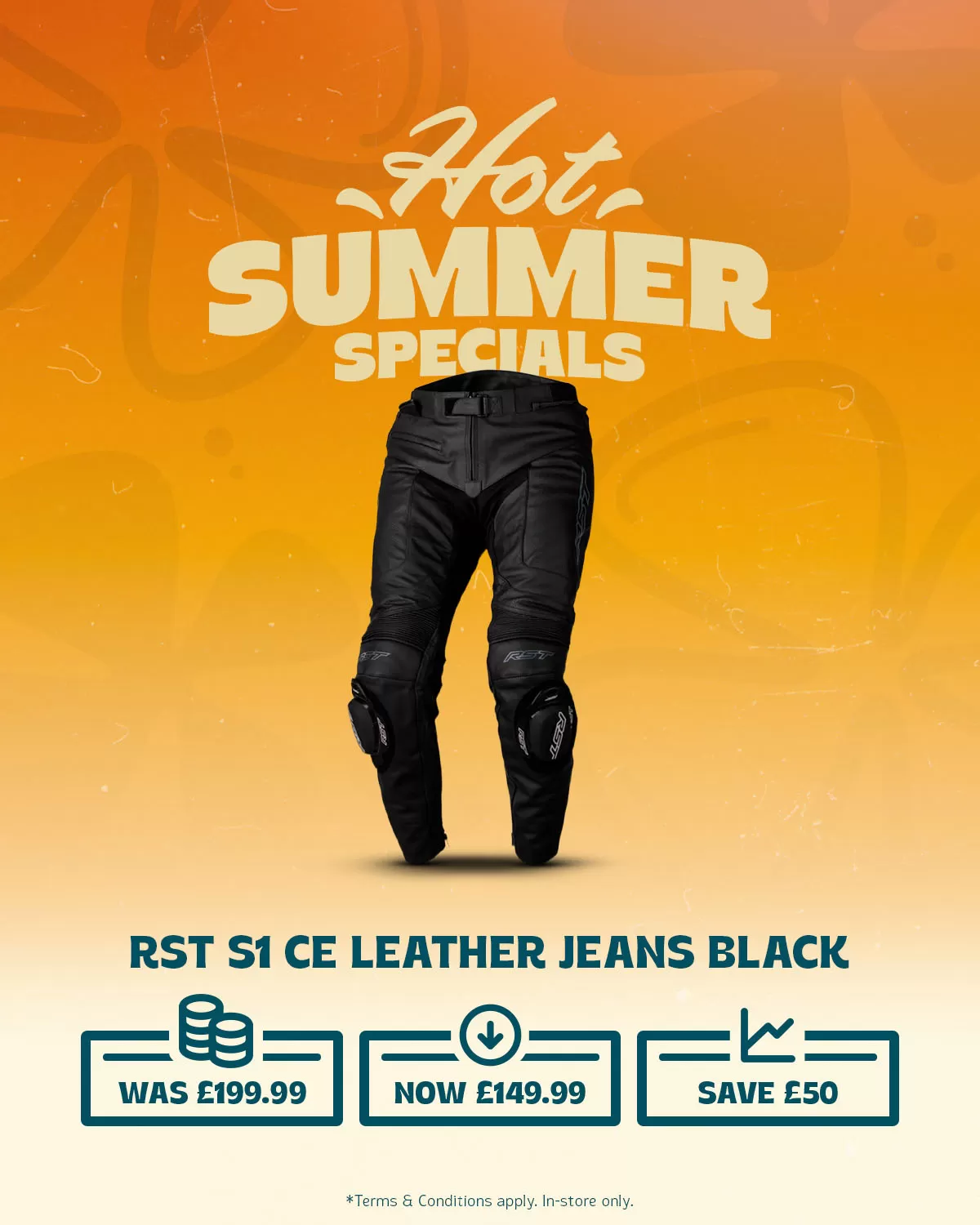 RST S1 CE Leather Jeans Black Was £199.99 Now £149.99