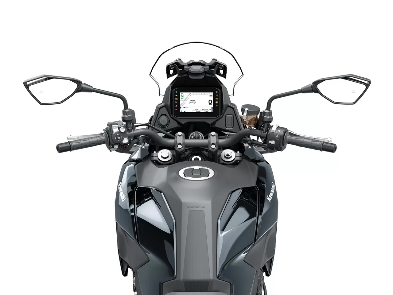 Versys 900 rider view and height-adjustable seat