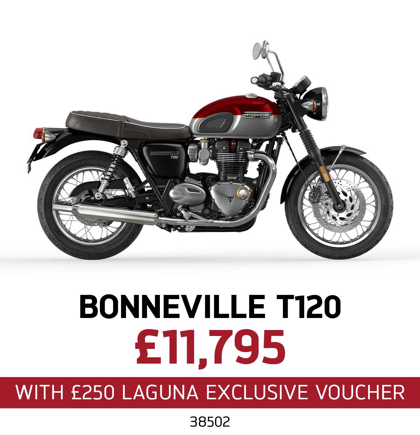 Enjoy £250 towards 1 of 3 fantastic options with your new Triumph motorcycle, only at Laguna Triumph in Ashford and Maidstone.