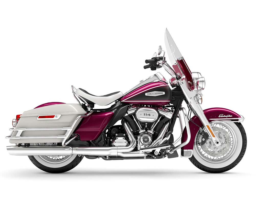 The new 2023 Harley-Davidson Electra Glide Highway King in Hi-Fi Magenta