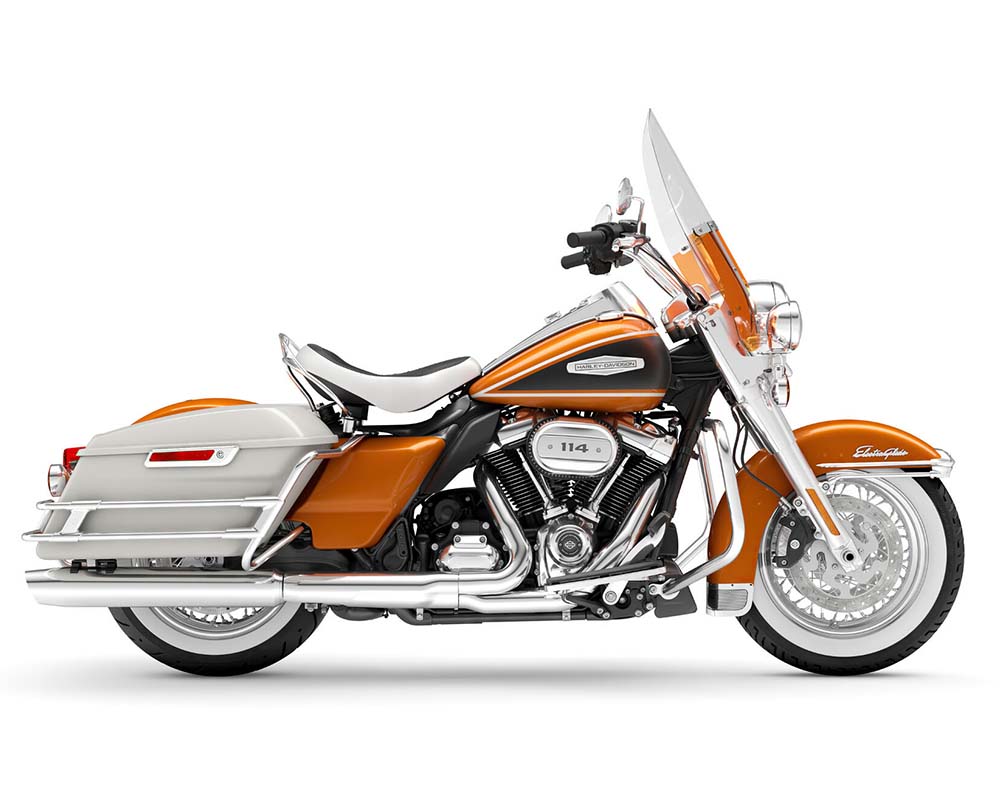 The new 2023 Harley-Davidson Electra Glide Highway King in Hi-Fi Orange