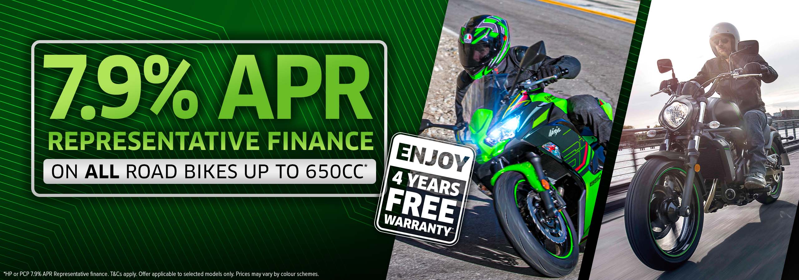Kawasaki Finance Offers on Bikes 650cc and Under at Laguna Motorcycles in Maidstone and Ashford