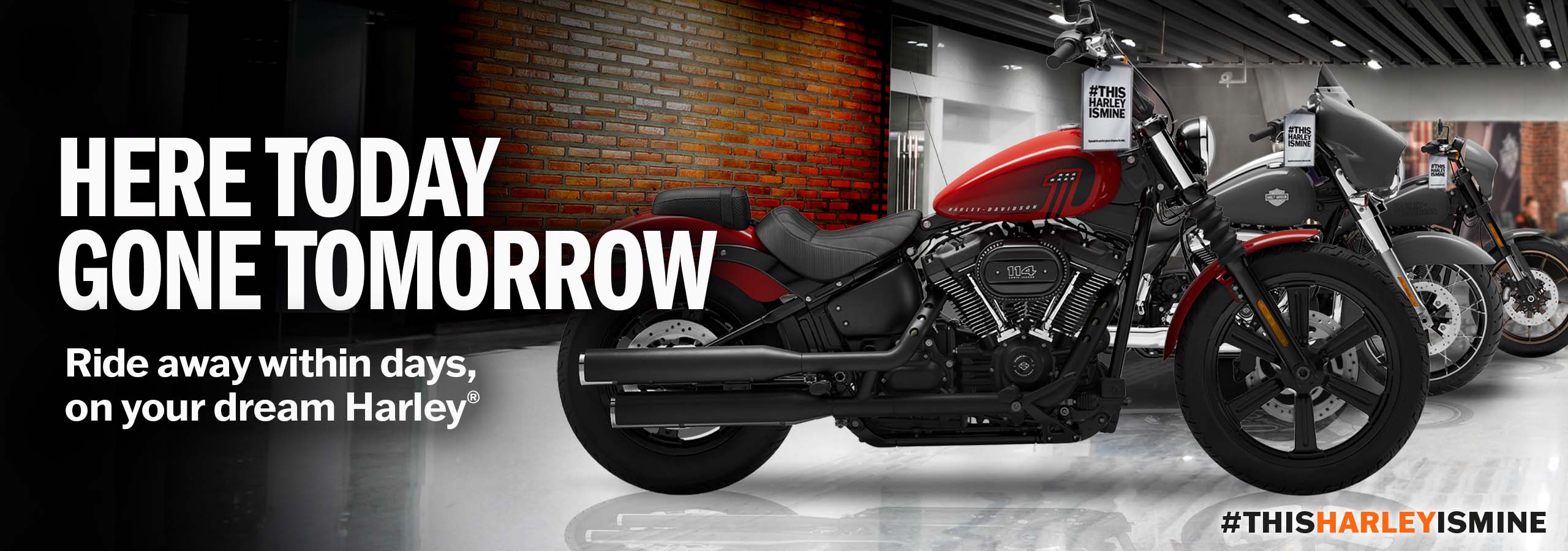 Ride away on your dream Harley within days!