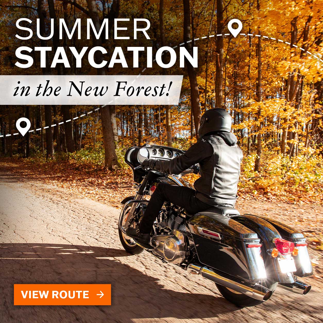 Maidstone Harley-Davidson Summer Staycation New Forest Ride Route
