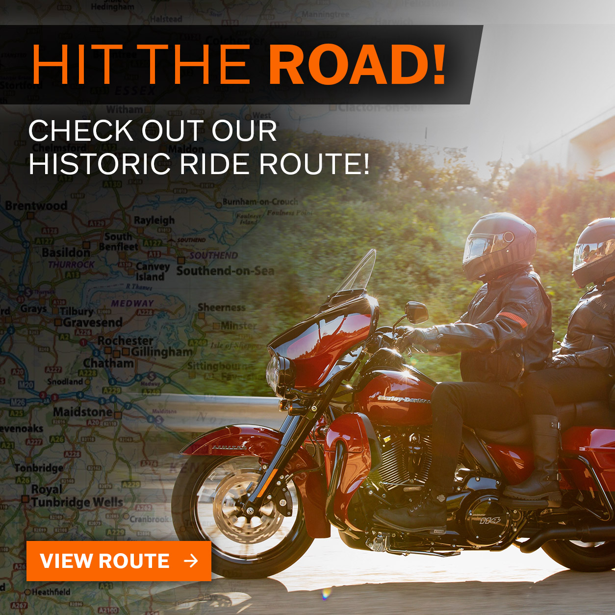 Maidstone Harley-Davidson Motorcycle Ride Route - MAIDSTONE TO LEIGH-ON-SEA VIA BATTLESBRIDGE