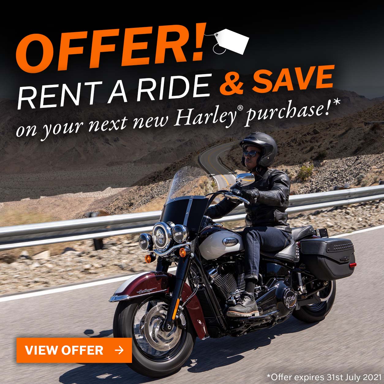 Maidstone Harley-Davidson New Bike Rentals Offer