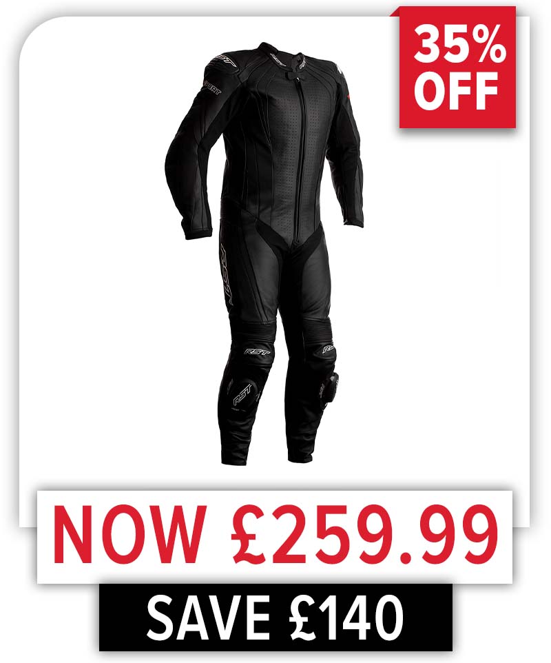 RST R-Sport Black 1 Piece Leather Suit