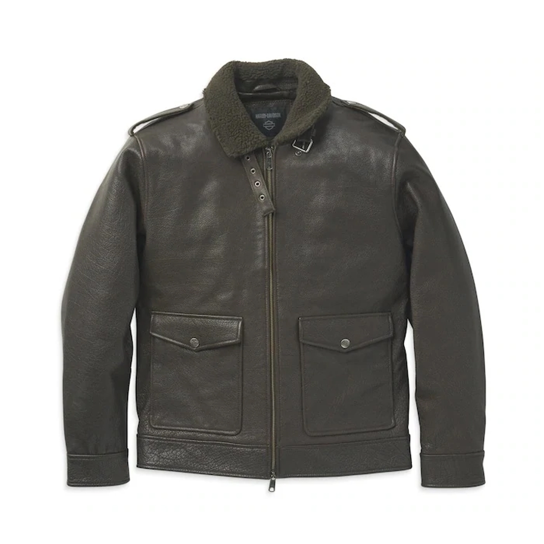 GET THE LOOK - Harley-Davidson Auer Sherpa Collar Leather Jacket