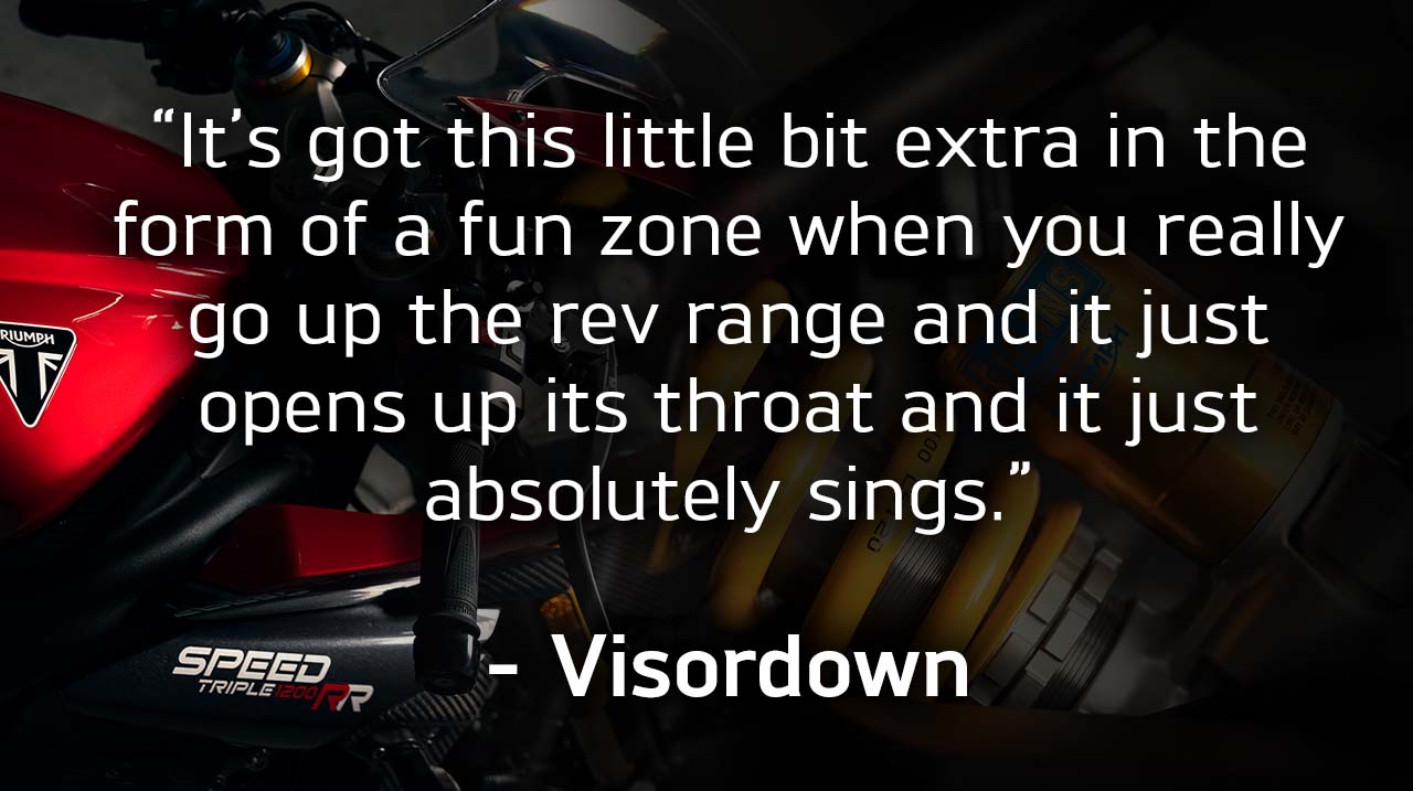 Triumph Speed Triple 1200 RR quote from Visordown