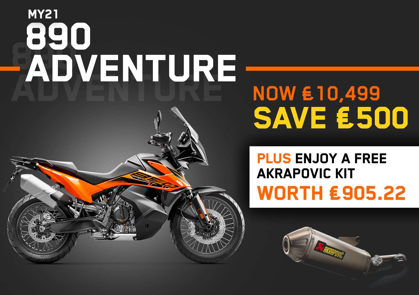 Laguna exclusive offer now available on the KTM 890 Adventure
