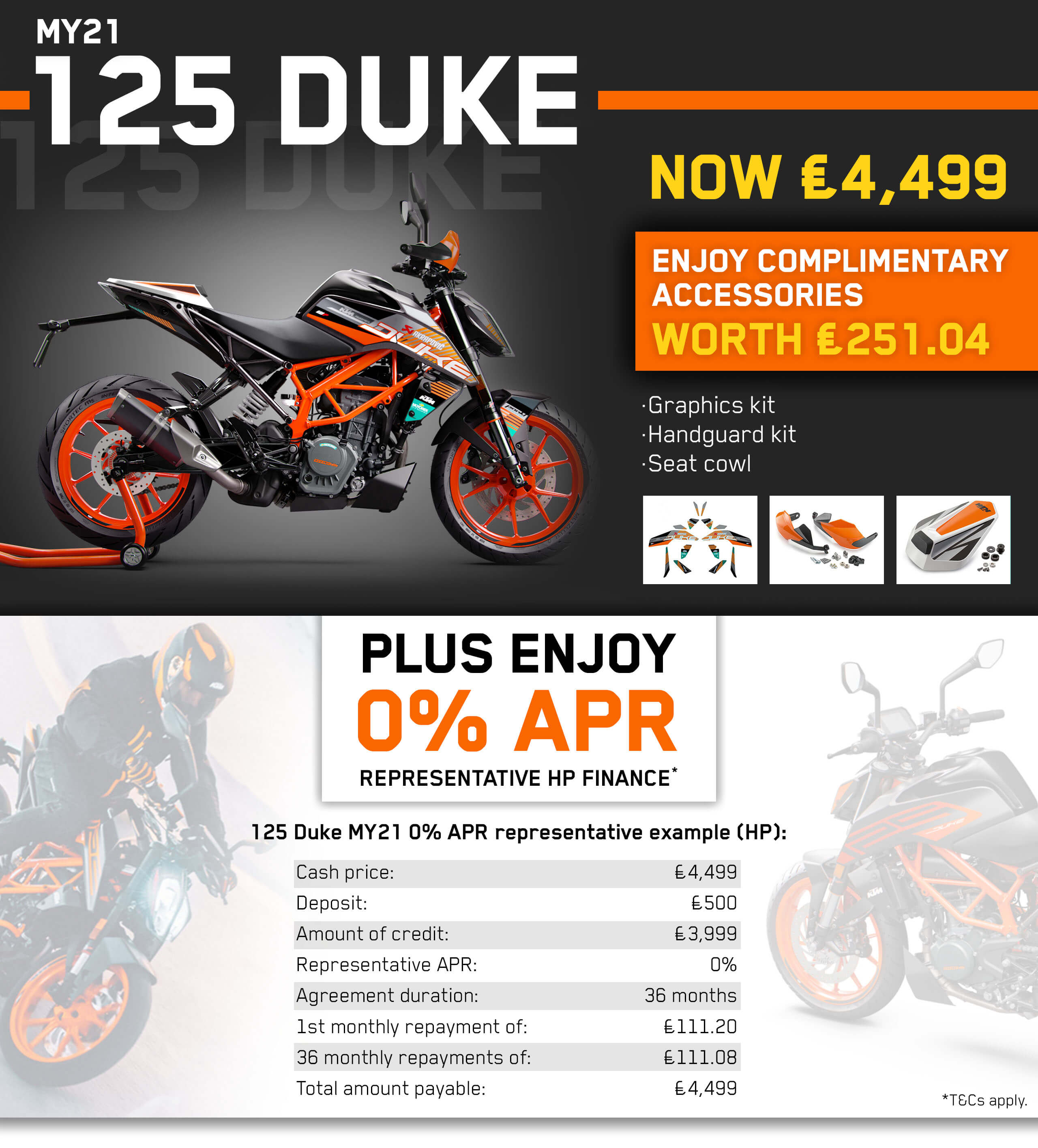 Laguna exclusive offer available on MY 125 Duke