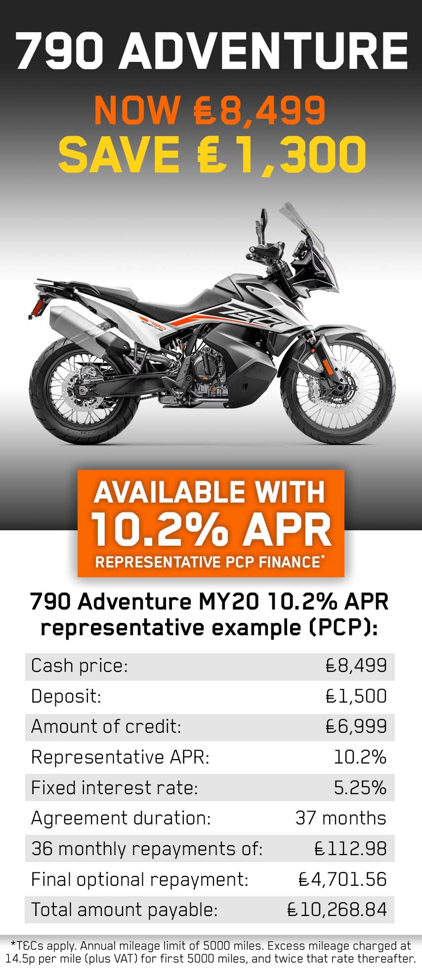Exclsuively at Laguna new offer available on the KTM 790 Adventure