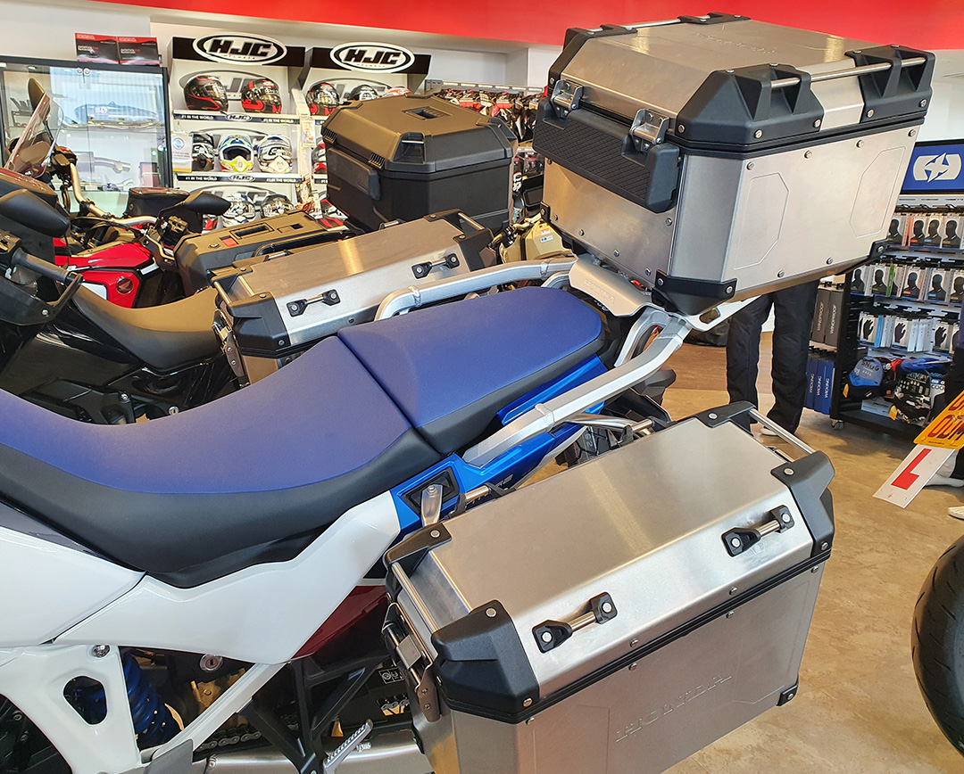 The Honda Africa Twin DCT ED Adventure Sports Panniers and Bags