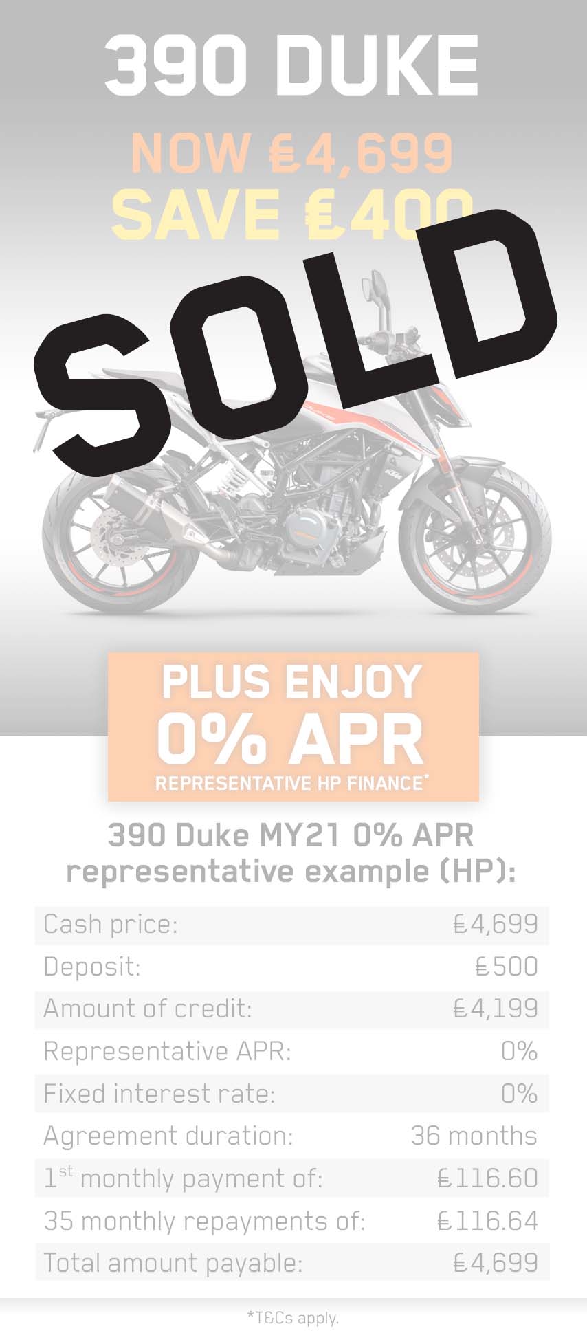 New Laguna exclusive offer available on the KTM 390 Duke