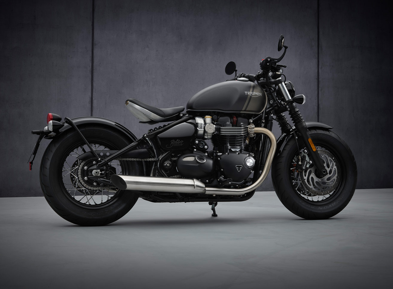 Triumph Bonneville Bobber - Bobbing Along - Studio Image