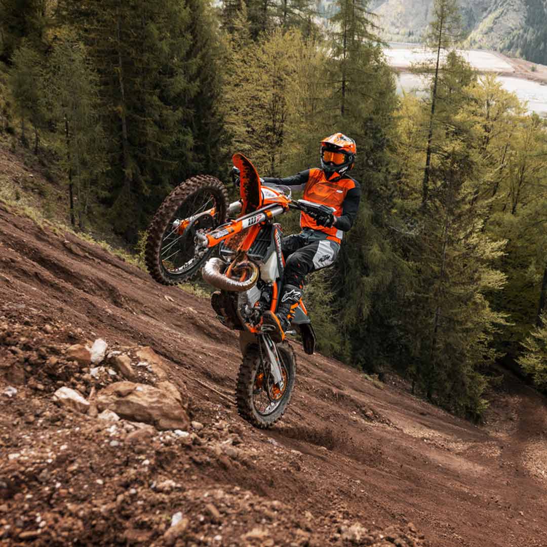 The KTM 300 EXC wheelie