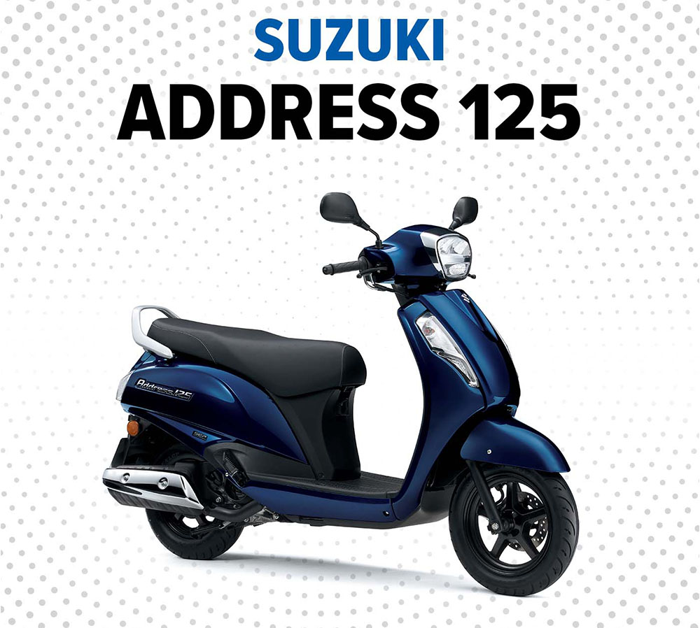 Enjoy a free CBT or a £160 clothing and accessories voucher with the Suzuki Address 125