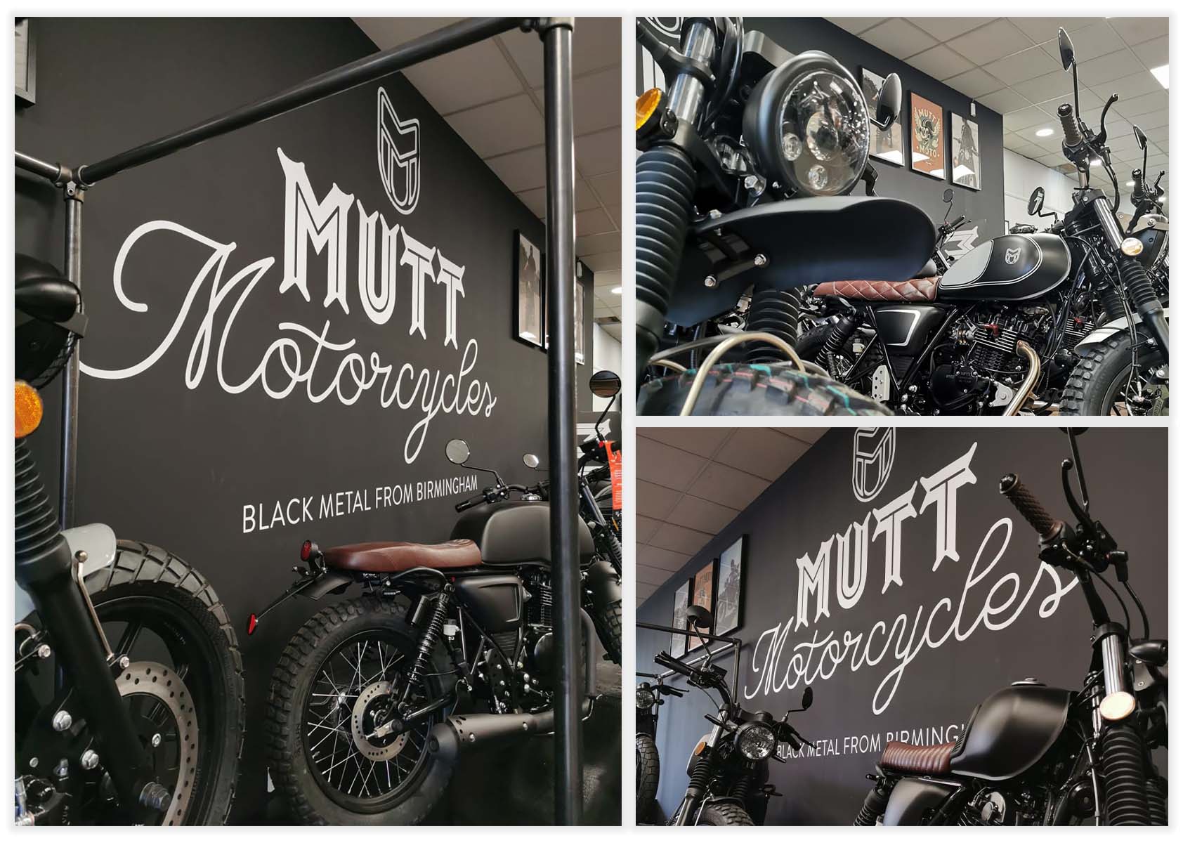 Brand new Mutt Motorcycles area in our showroom at Laguna Motorcycles in Maidstone
