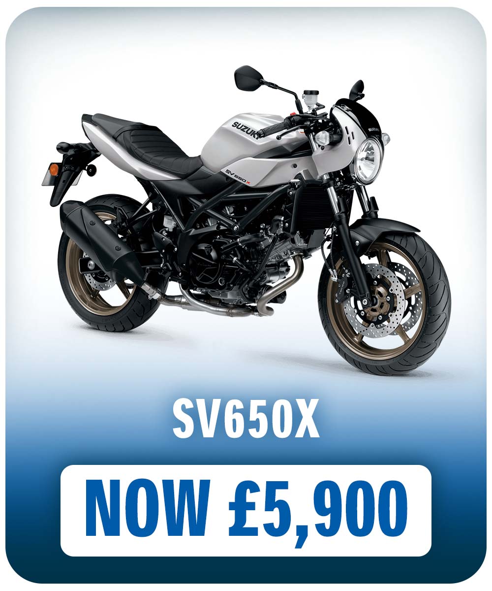 Suzuki SV650X in the Suzuki Pre-Reg Sale at Laguna Motorcycles Maidstone