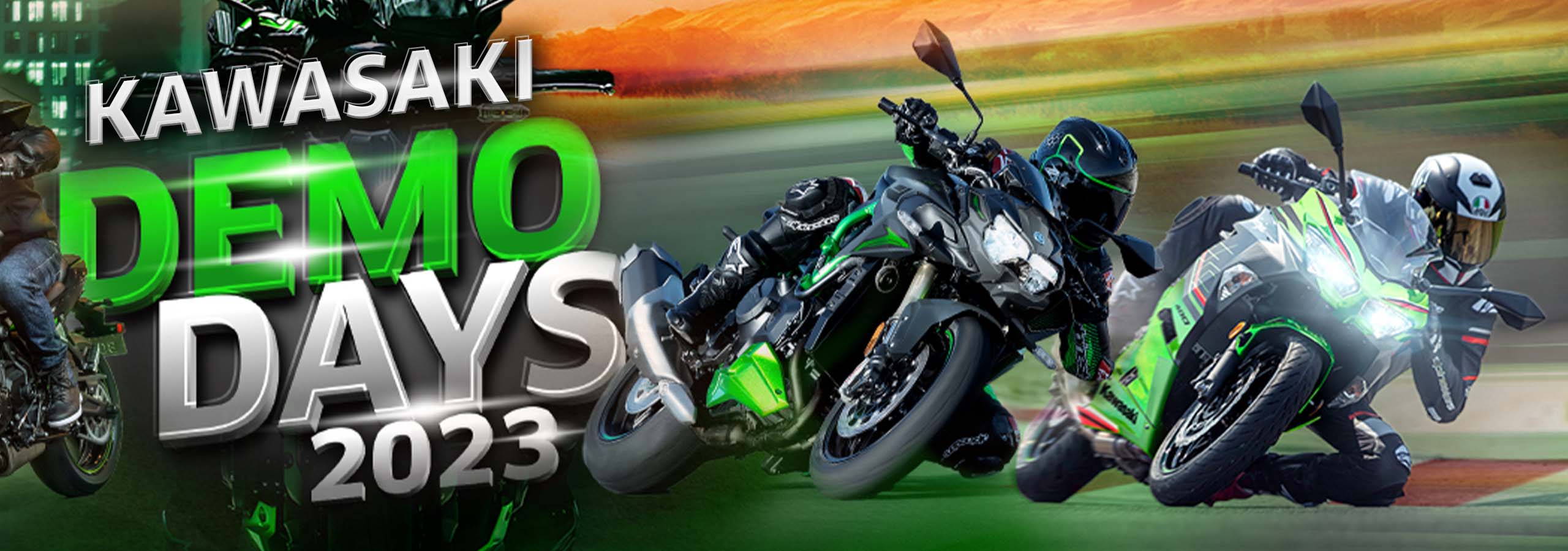 Kawasaki Demo Day at Laguna Motorcycles in Maidstone on Saturday the 29th of April 2023