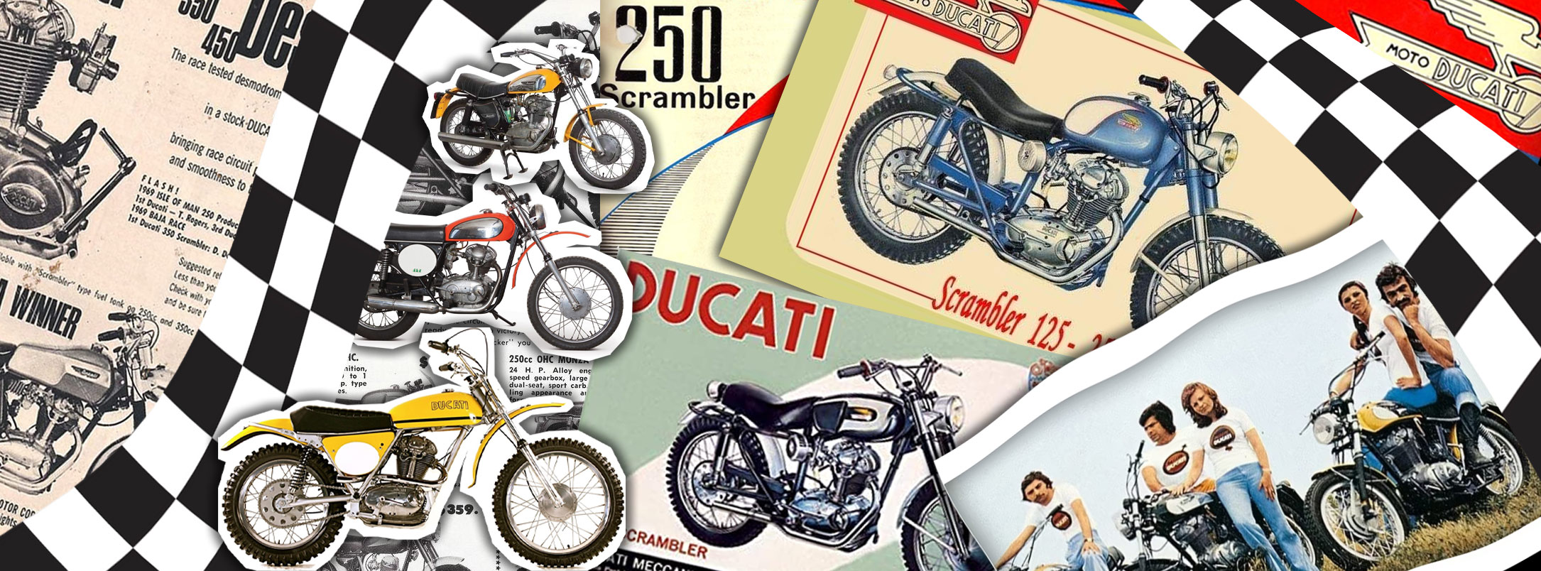 Ducati Scrambler Collage Banner
