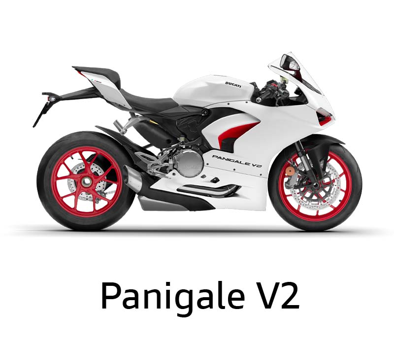 Panigale V2 Side Profile in White