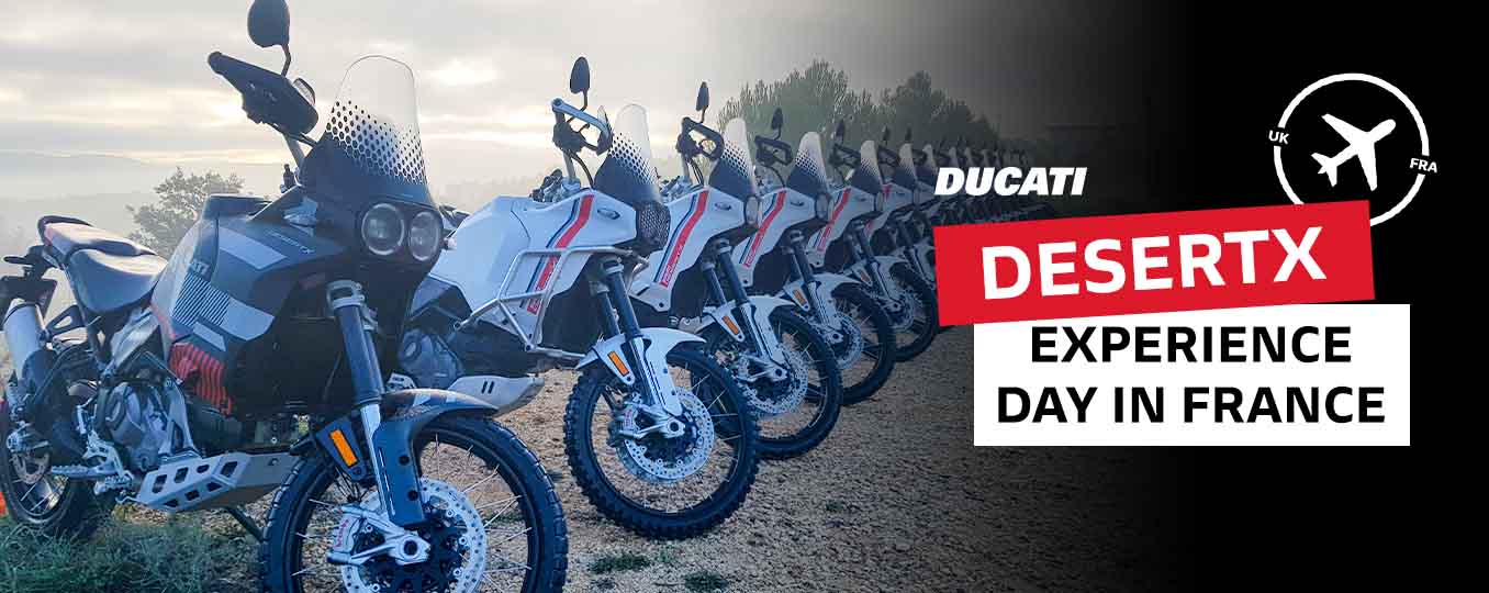 Ducati DesertX Experience day in france banner