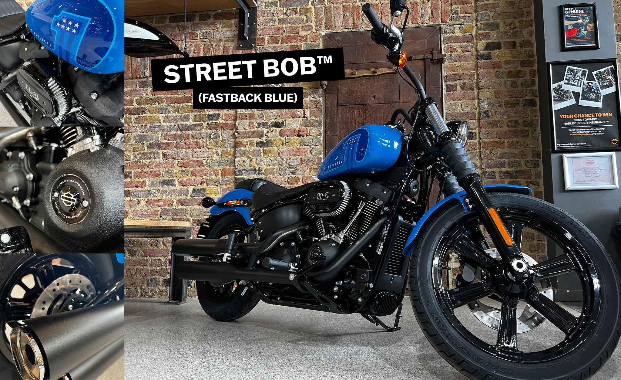 Kickass Cruisers Summer 2022 - Street Bob in Fastback Blue