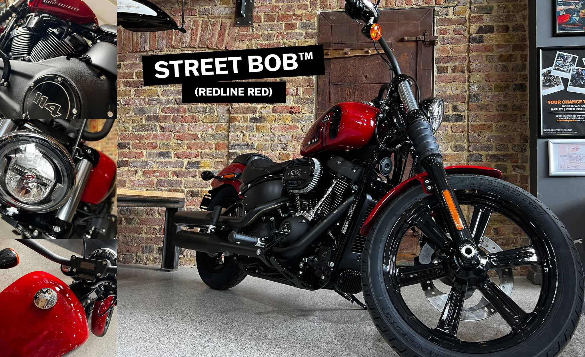 Kickass Cruisers Summer 2022 - Street Bob in Redline Red