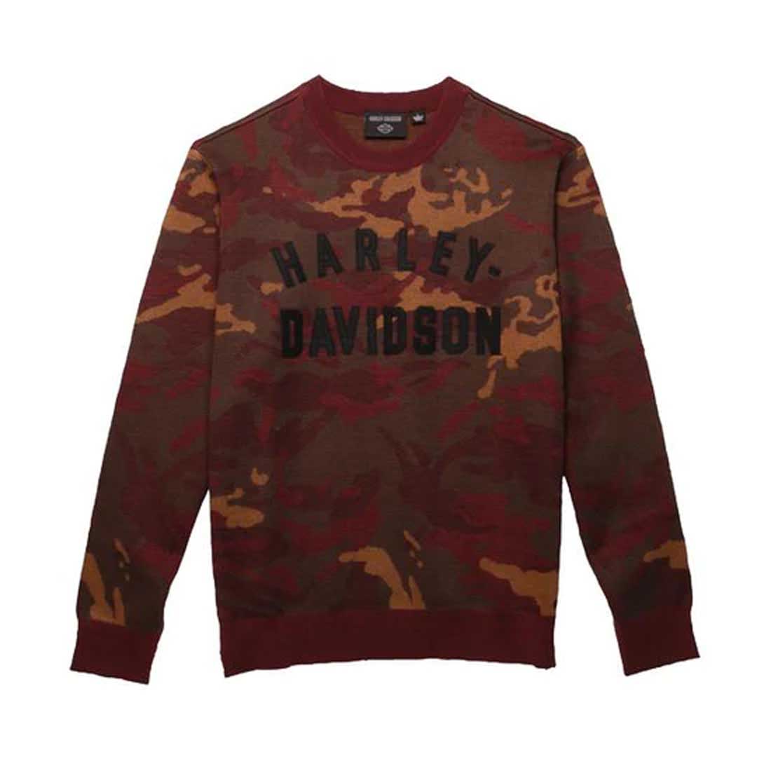 Men's Red Knit Sweater Camo