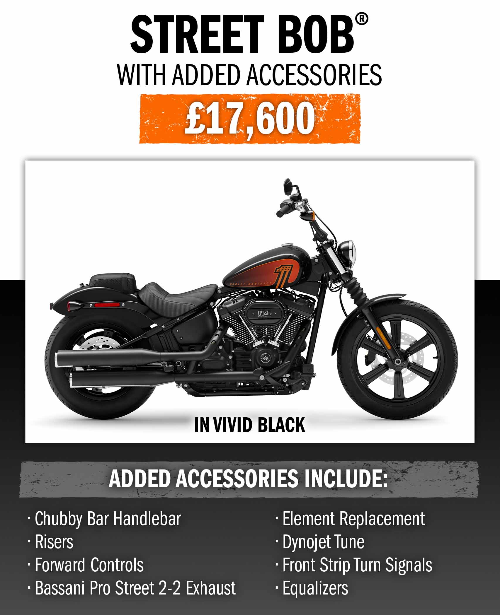 Street Bob Maidstone Harley-Davidson Exclusive End of Season Offer 2022