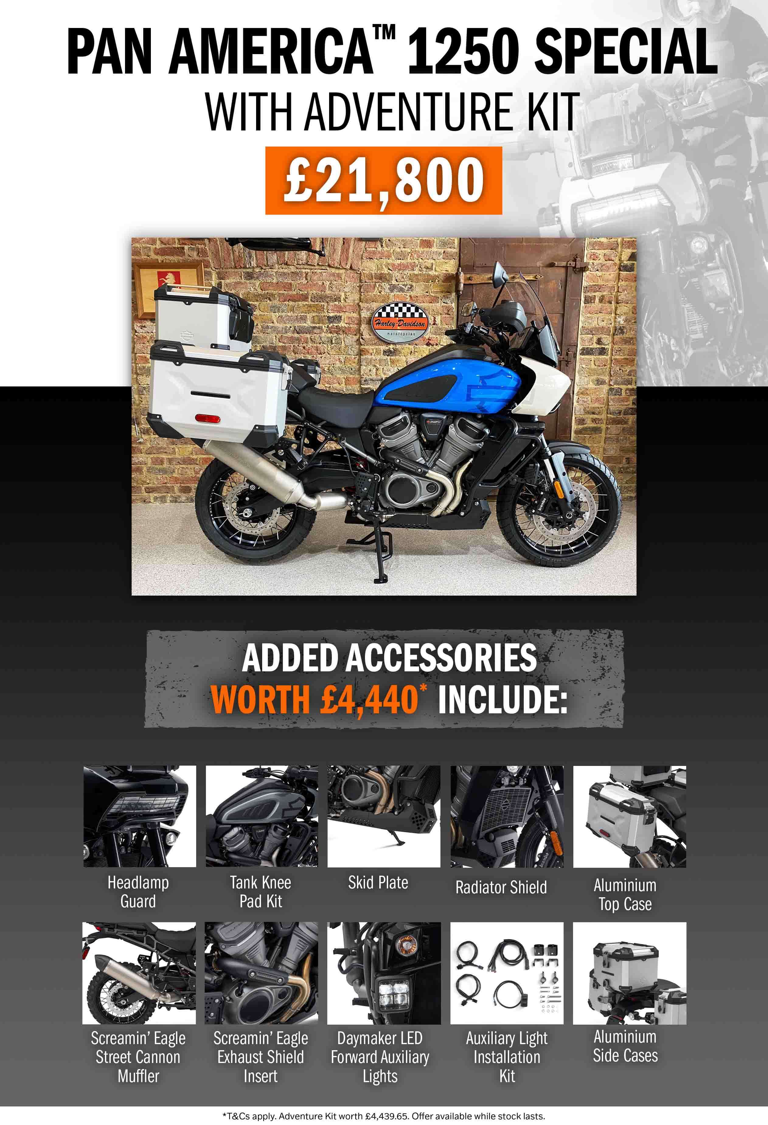 Pan America 1250 Special with Adventure Kit available at Maidstone Harley-Davidson