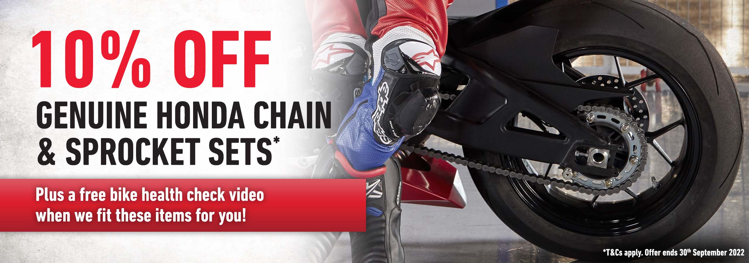 Maidstone Honda exclusive offer on chain and sprocket sets