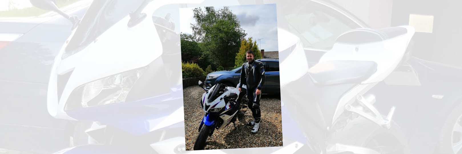 David next to his Honda CBR600RR