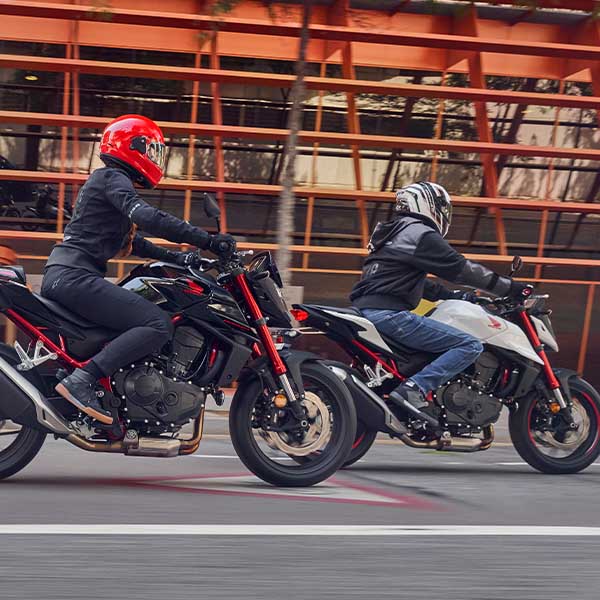 Three Honda Hornets Riding together