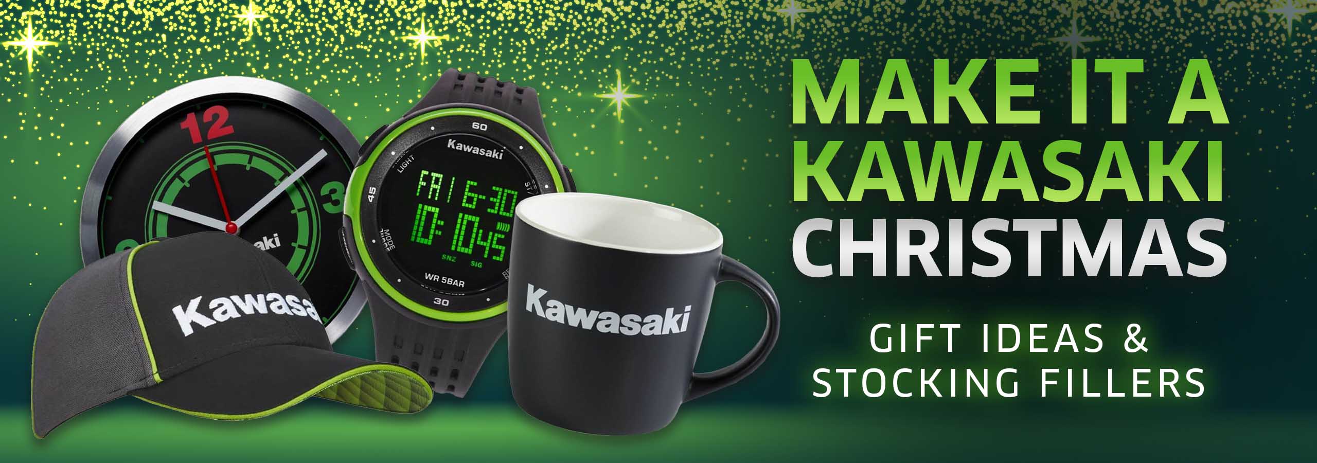 Shop our Kawasaki gift ideas at Laguna Motorcycles in Maidstone and online at Laguna Direct