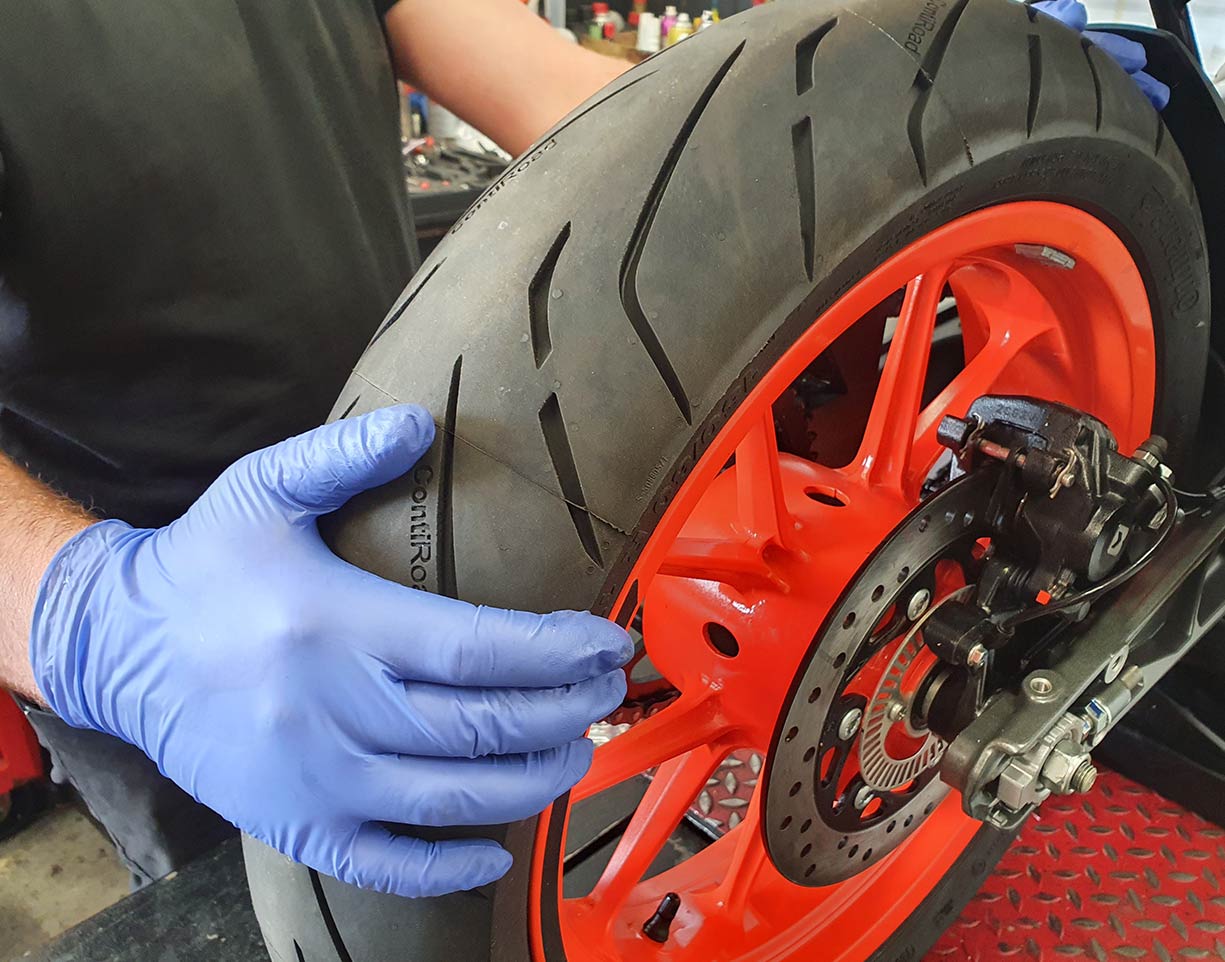 MOT Test - Testing the tyre and wheel