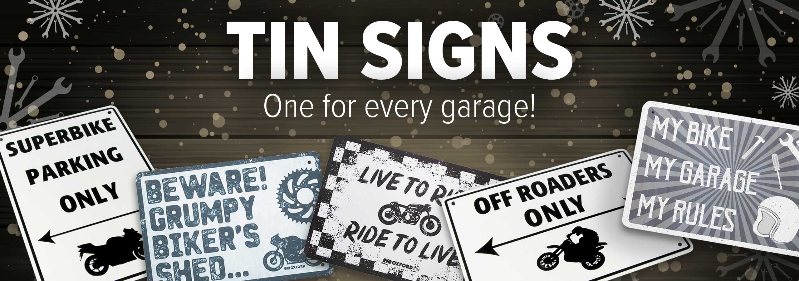 Tin Motorcycle Signs available at Laguna Motorcycles in Maidstone