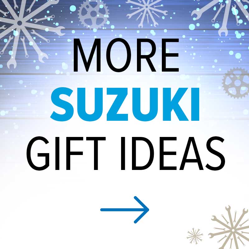 Shop Suzuki merchandise and Christmas gifts at Laguna Motorcycles and Laguna Direct