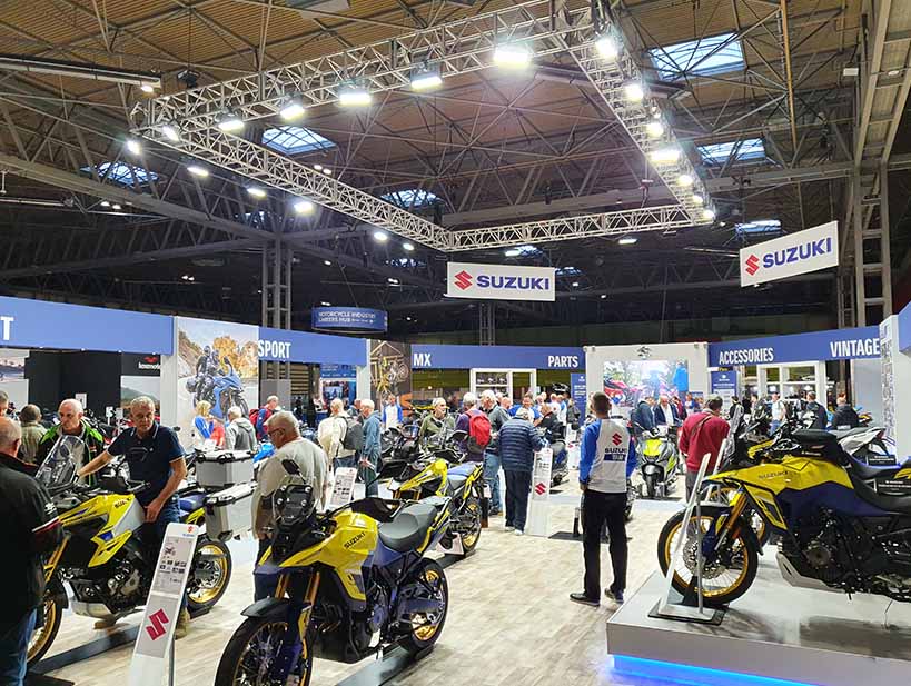 Suzuki stand at Motorcycle Live 2022
