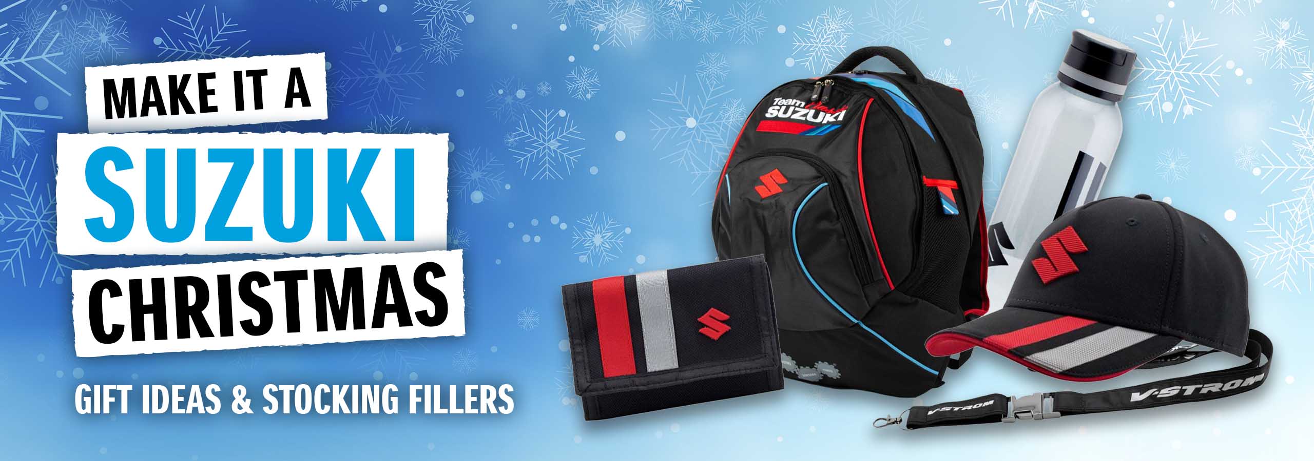 Shop our Suzuki gift ideas at Laguna Motorcycles in Maidstone and online at Laguna Direct