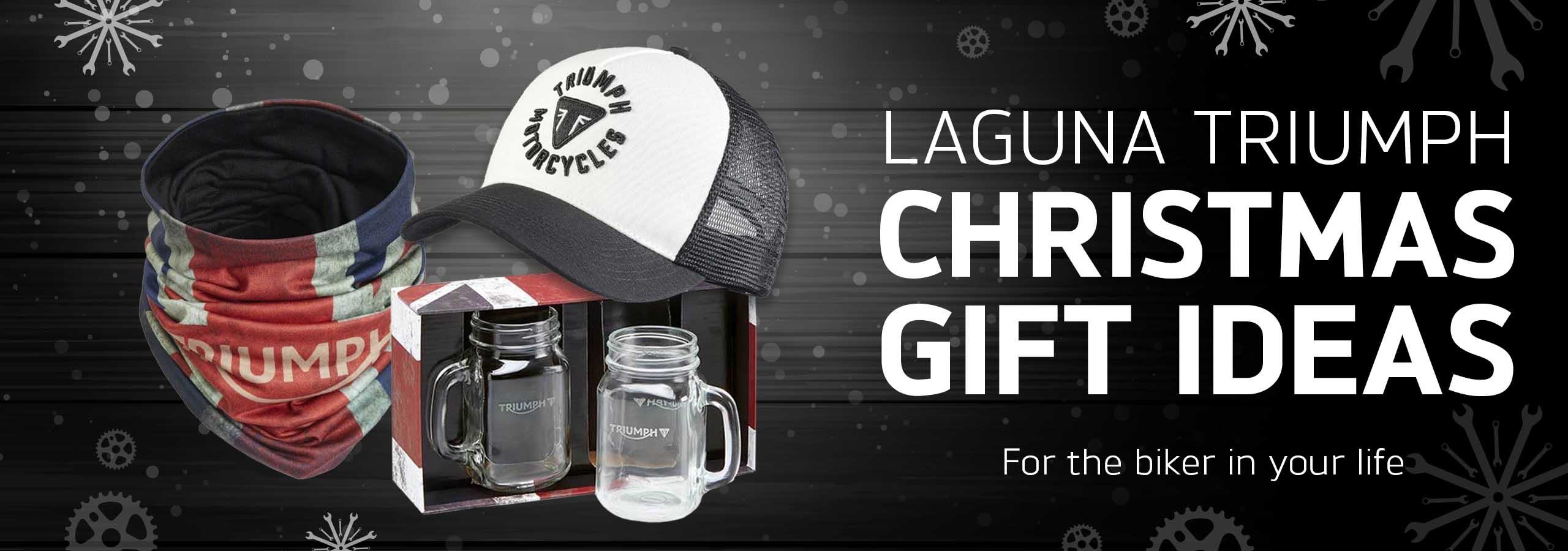Shop our Triumph motorcycles gift ideas at Laguna Motorcycles in Maidstone and online at Laguna Direct