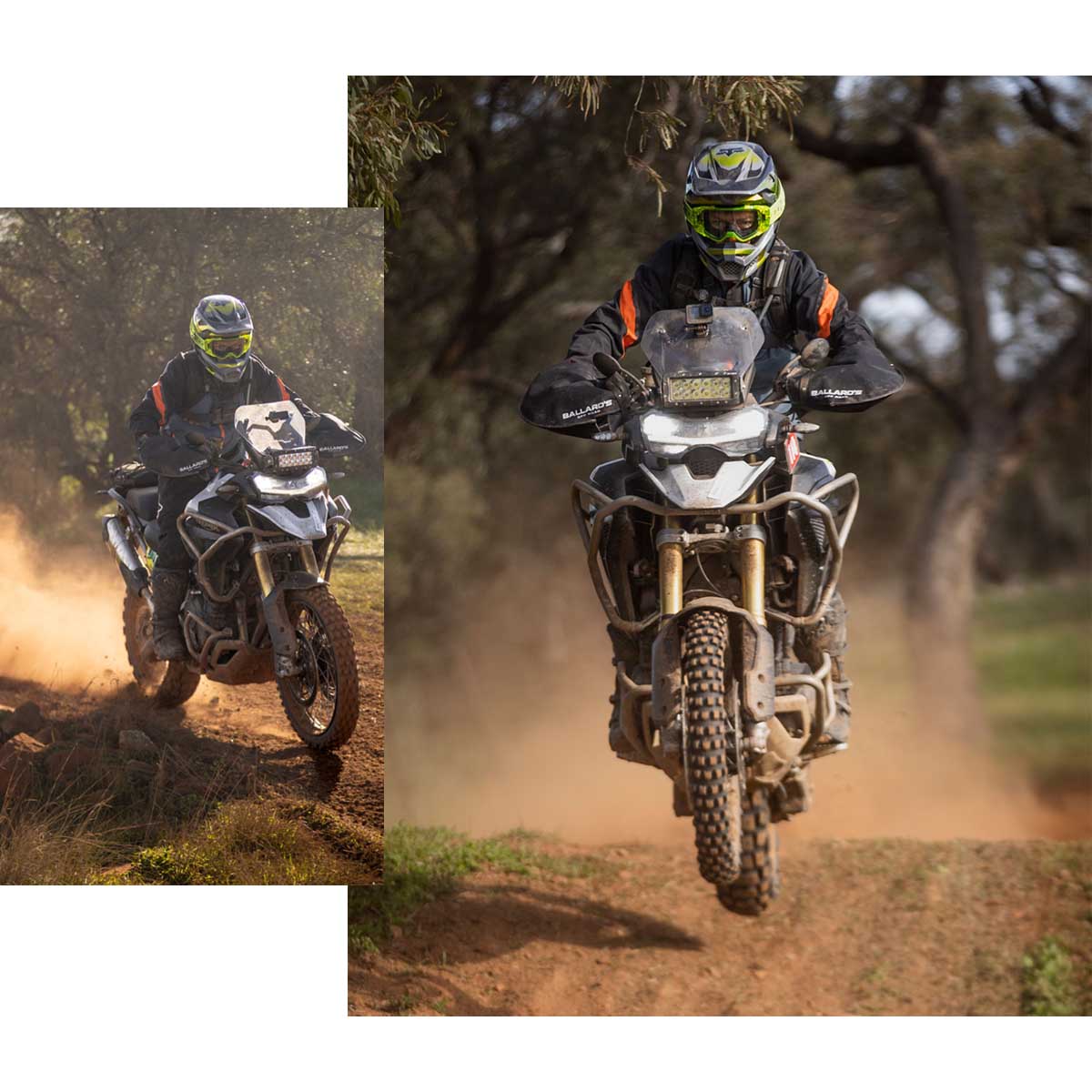 Action shots of Tiger 1200 Rally Pro