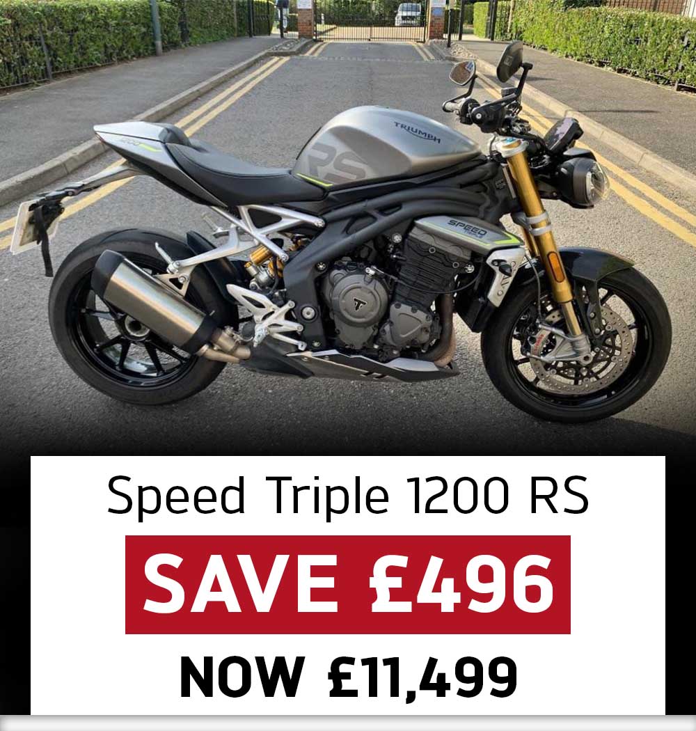 Triumph Speed Triple 1200 RS available in the Laguna Triumph Used Bike Specials
