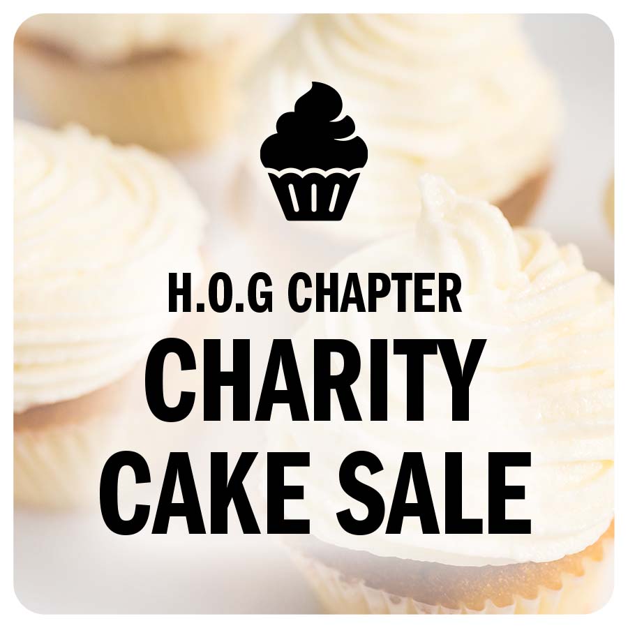 Charity cake sale at Maidstone Harley-Davidson Season Opener on Saturday the 25th of March